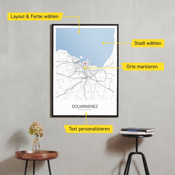 Stadtkarte von Douarnenez erstellt auf Cartida