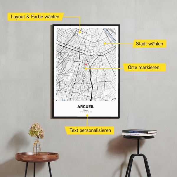 Stadtkarte von Arcueil erstellt auf Cartida