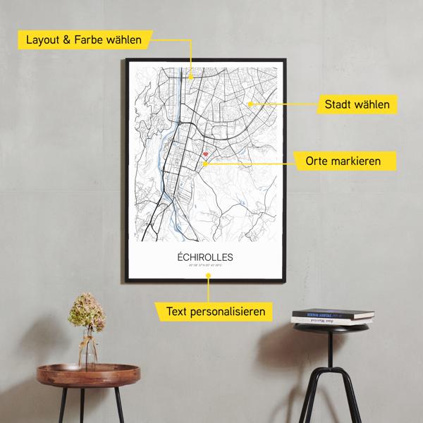 Stadtkarte von Échirolles erstellt auf Cartida