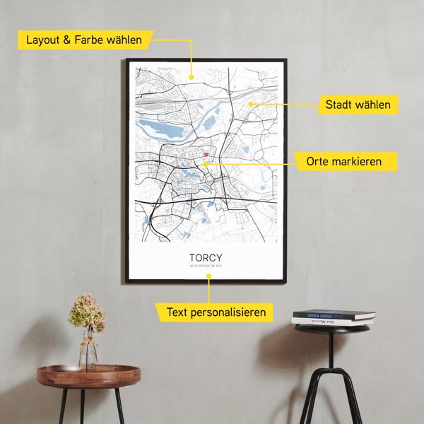 Stadtkarte von Torcy erstellt auf Cartida