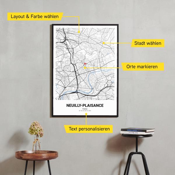 Stadtkarte von Neuilly-Plaisance erstellt auf Cartida