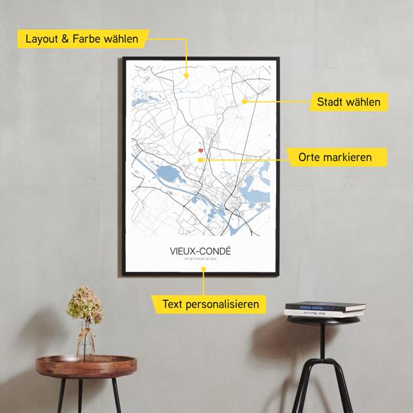 Stadtkarte von Vieux-Condé erstellt auf Cartida