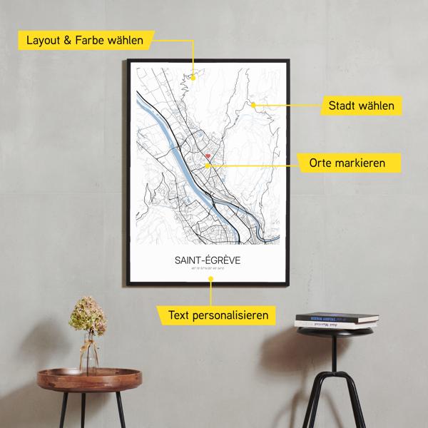 Stadtkarte von Saint-Égrève erstellt auf Cartida