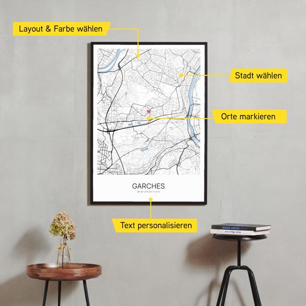 Stadtkarte von Garches erstellt auf Cartida