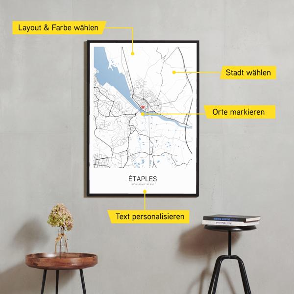 Stadtkarte von Étaples erstellt auf Cartida