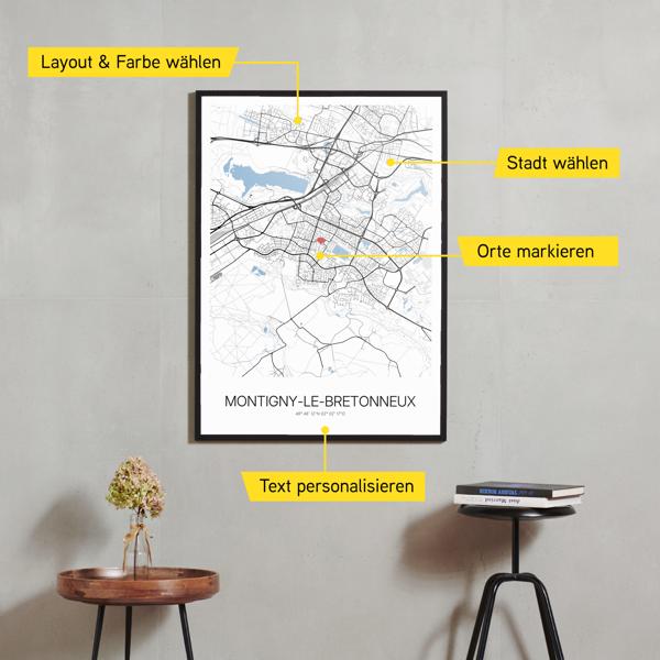 Stadtkarte von Montigny-le-Bretonneux erstellt auf Cartida