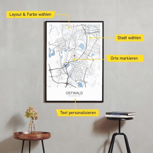 Stadtkarte von Ostwald erstellt auf Cartida