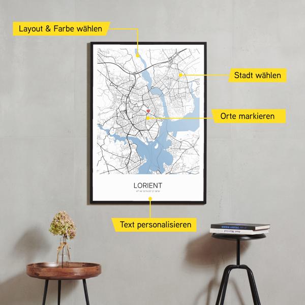 Stadtkarte von Lorient erstellt auf Cartida