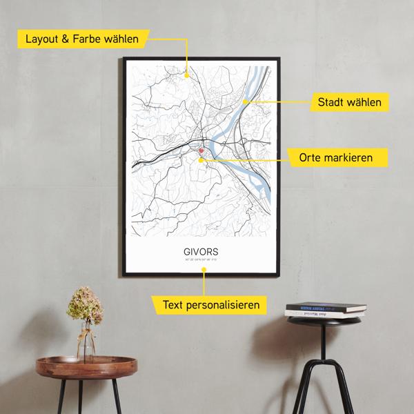Stadtkarte von Givors erstellt auf Cartida