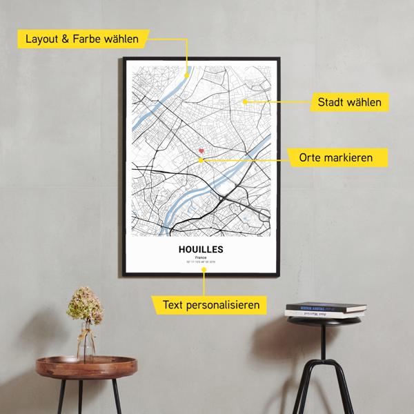 Stadtkarte von Houilles erstellt auf Cartida