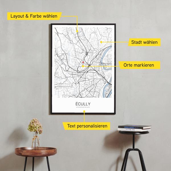 Stadtkarte von Écully erstellt auf Cartida