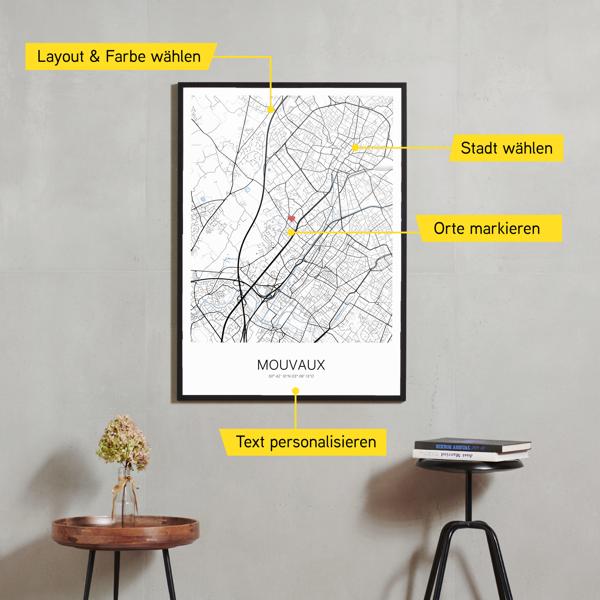 Stadtkarte von Mouvaux erstellt auf Cartida