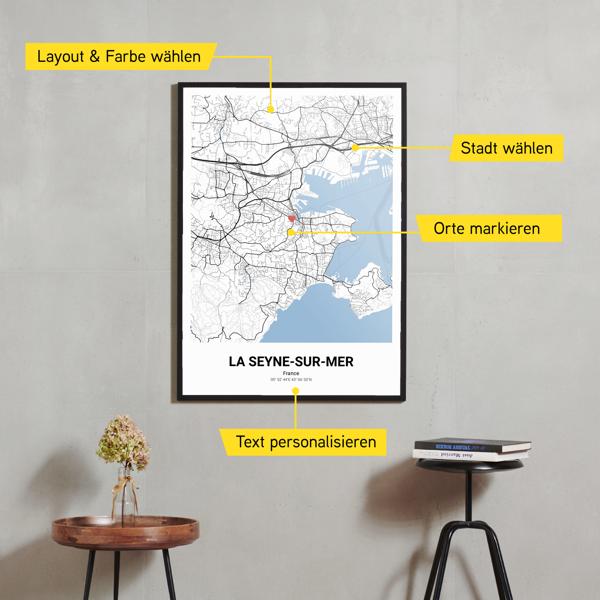 Stadtkarte von La Seyne-sur-Mer erstellt auf Cartida