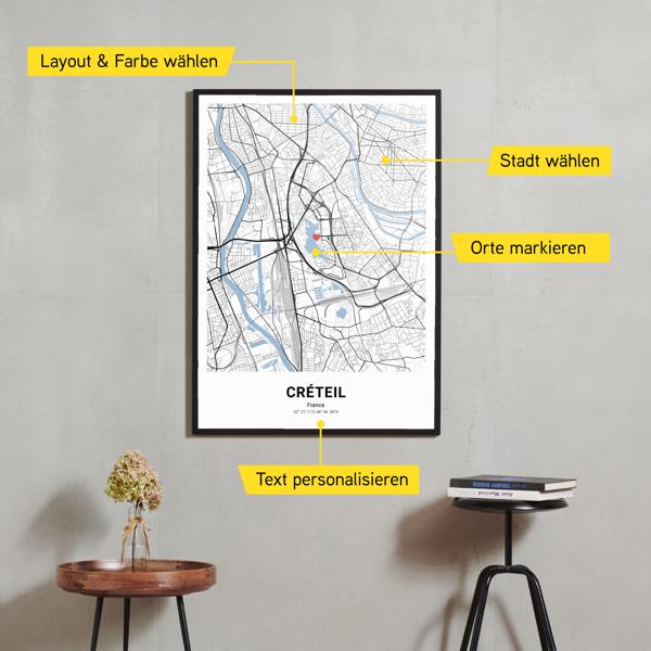 Stadtkarte von Créteil erstellt auf Cartida
