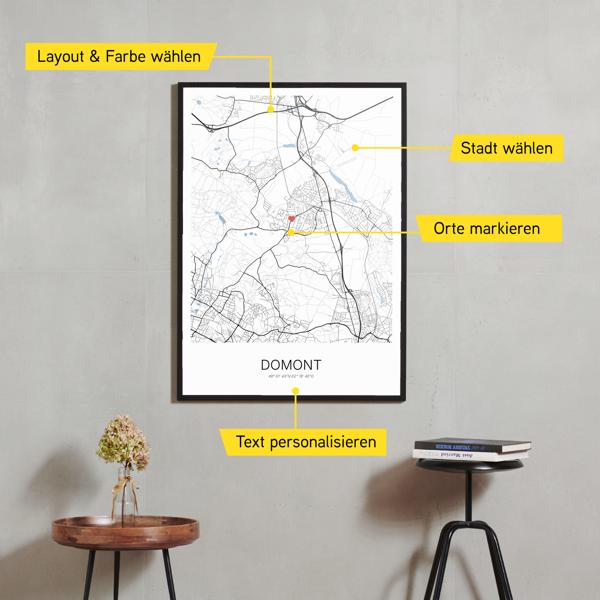 Stadtkarte von Domont erstellt auf Cartida