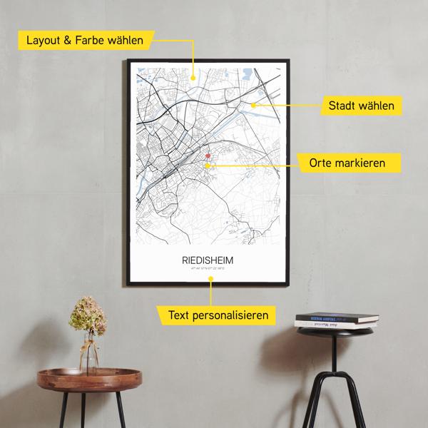 Stadtkarte von Riedisheim erstellt auf Cartida