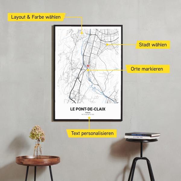 Stadtkarte von Le Pont-de-Claix erstellt auf Cartida