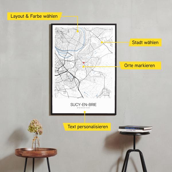 Stadtkarte von Sucy-en-Brie erstellt auf Cartida