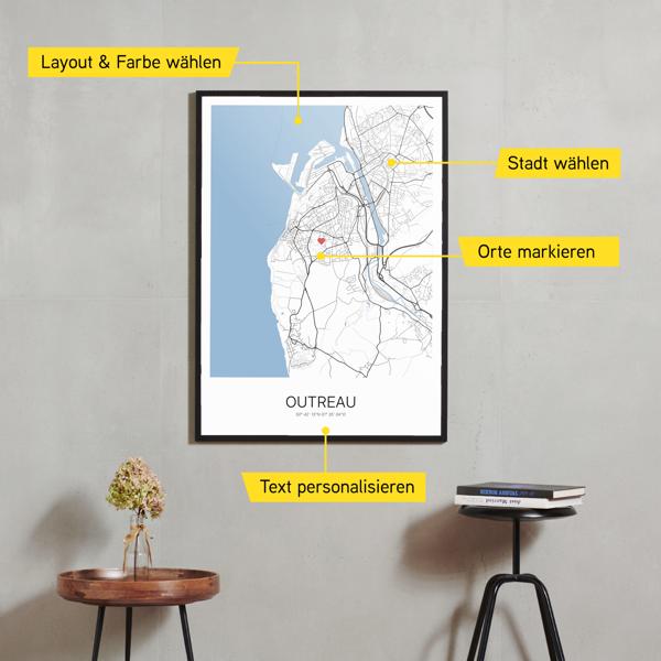 Stadtkarte von Outreau erstellt auf Cartida
