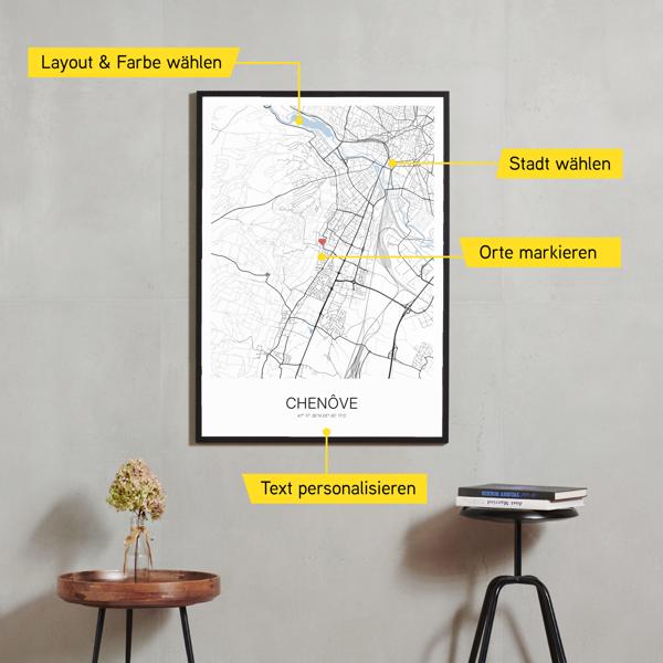 Stadtkarte von Chenôve erstellt auf Cartida