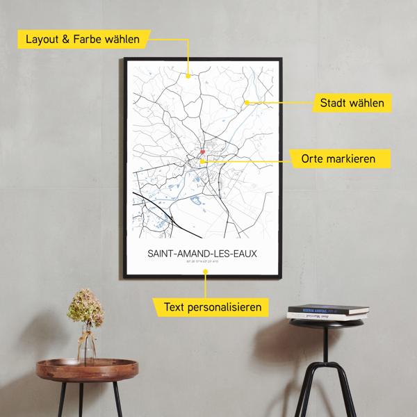 Stadtkarte von Saint-Amand-les-Eaux erstellt auf Cartida