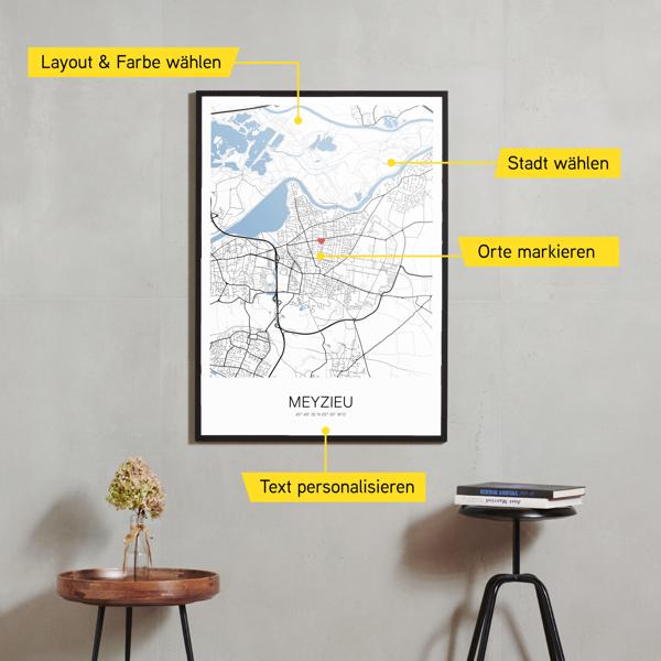 Stadtkarte von Meyzieu erstellt auf Cartida