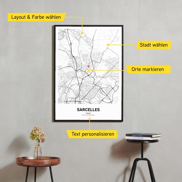 Stadtkarte von Sarcelles erstellt auf Cartida