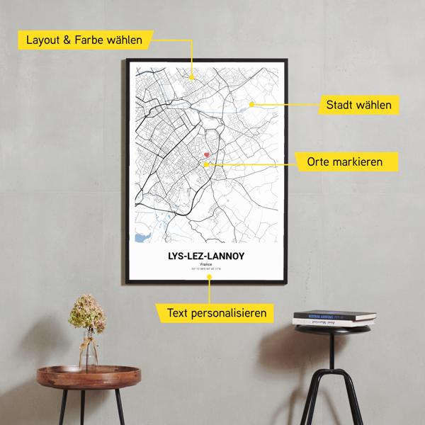 Stadtkarte von Lys-lez-Lannoy erstellt auf Cartida