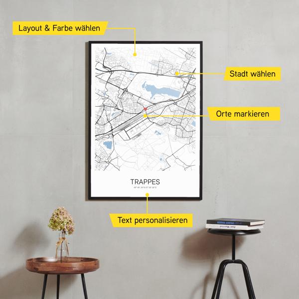 Stadtkarte von Trappes erstellt auf Cartida