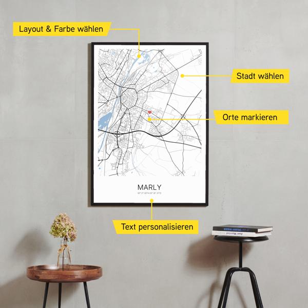 Stadtkarte von Marly erstellt auf Cartida