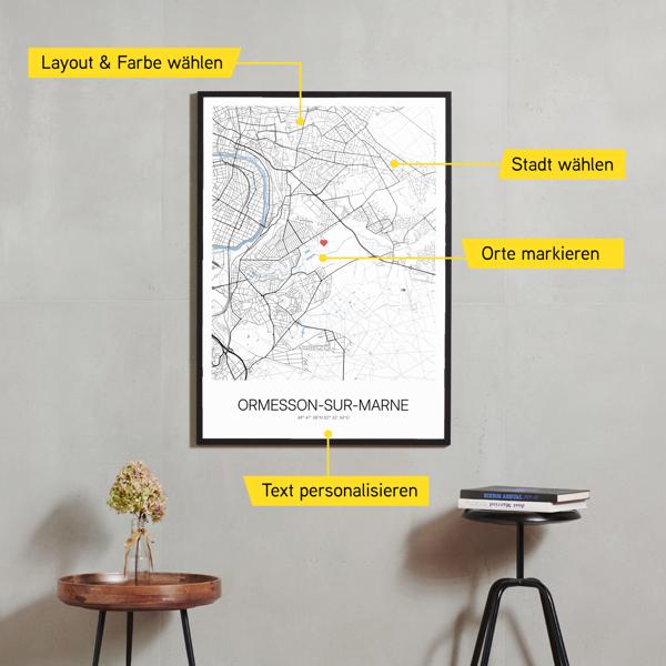 Stadtkarte von Ormesson-sur-Marne erstellt auf Cartida