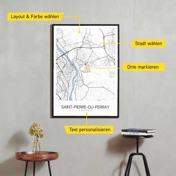 Stadtkarte von Saint-Pierre-du-Perray erstellt auf Cartida