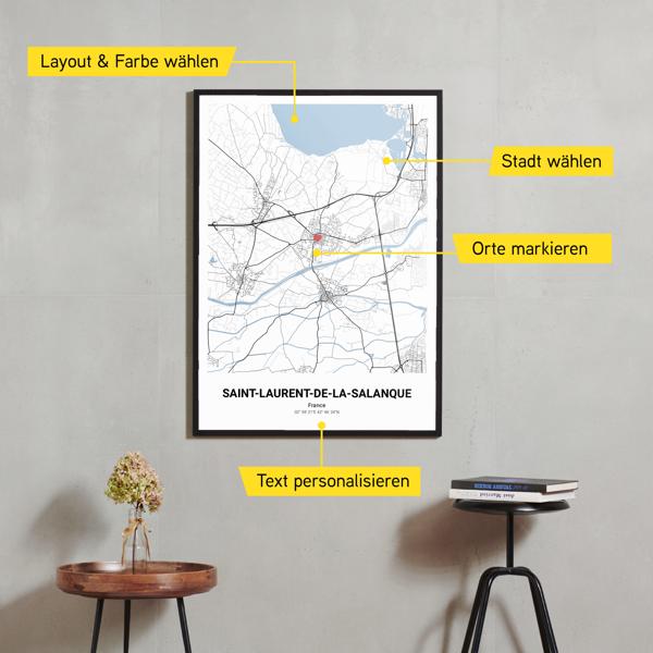 Stadtkarte von Saint-Laurent-de-la-Salanque erstellt auf Cartida