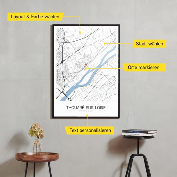 Stadtkarte von Thouaré-sur-Loire erstellt auf Cartida