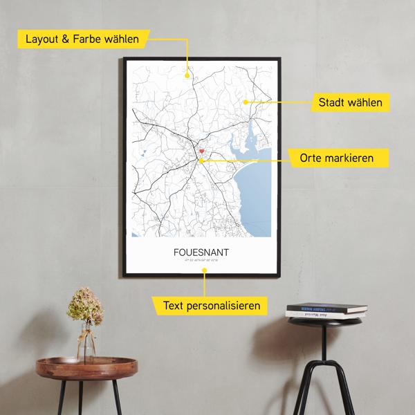Stadtkarte von Fouesnant erstellt auf Cartida