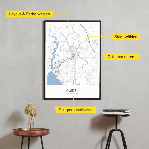 Stadtkarte von Guidel erstellt auf Cartida