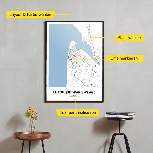 Stadtkarte von Le Touquet-Paris-Plage erstellt auf Cartida