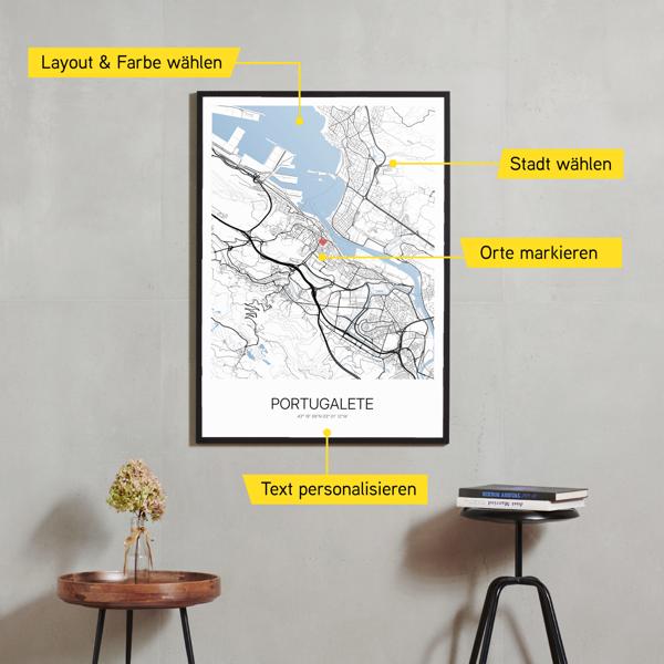 Stadtkarte von Portugalete erstellt auf Cartida