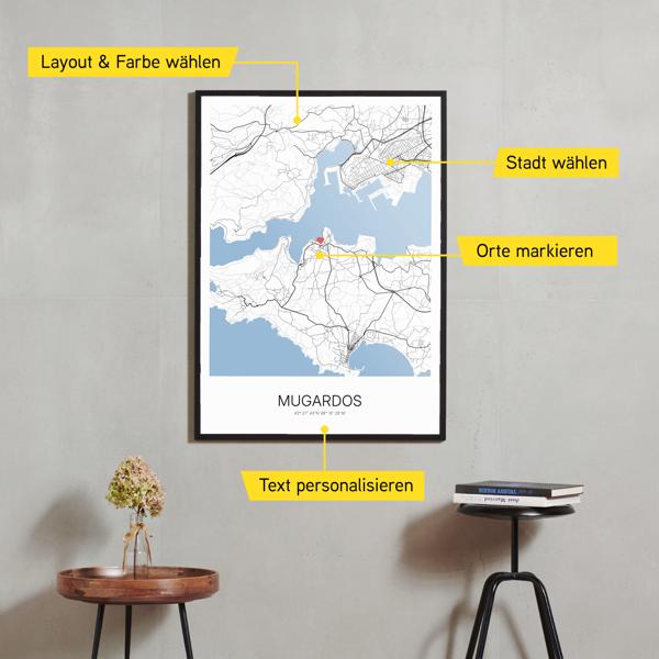 Stadtkarte von Mugardos erstellt auf Cartida