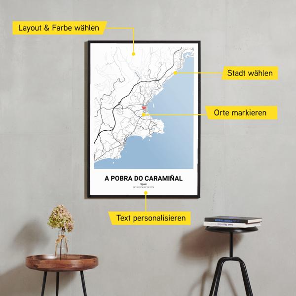 Stadtkarte von A Pobra do Caramiñal erstellt auf Cartida