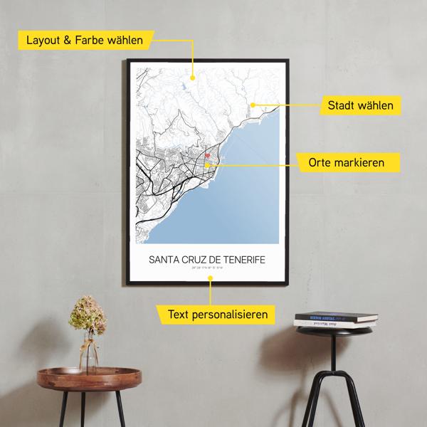 Stadtkarte von Santa Cruz de Tenerife erstellt auf Cartida