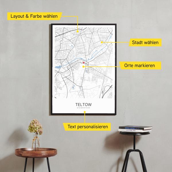 Stadtkarte von Teltow erstellt auf Cartida