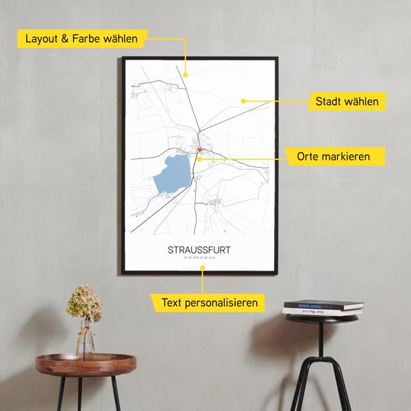 Stadtkarte von Straußfurt erstellt auf Cartida