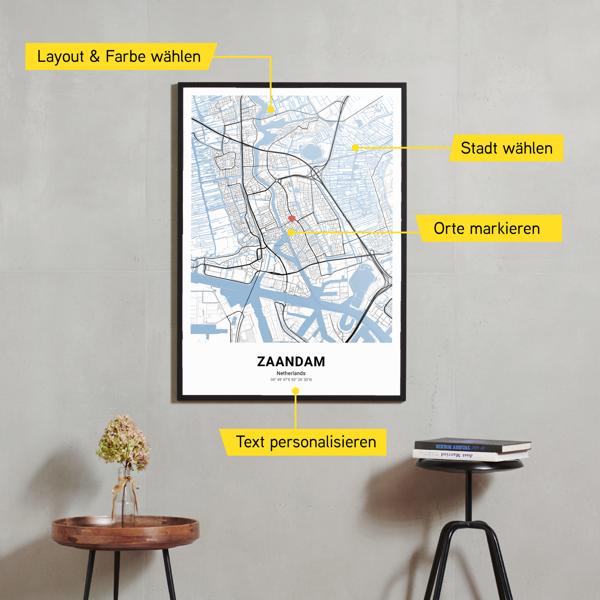 Stadtkarte von Zaandam erstellt auf Cartida