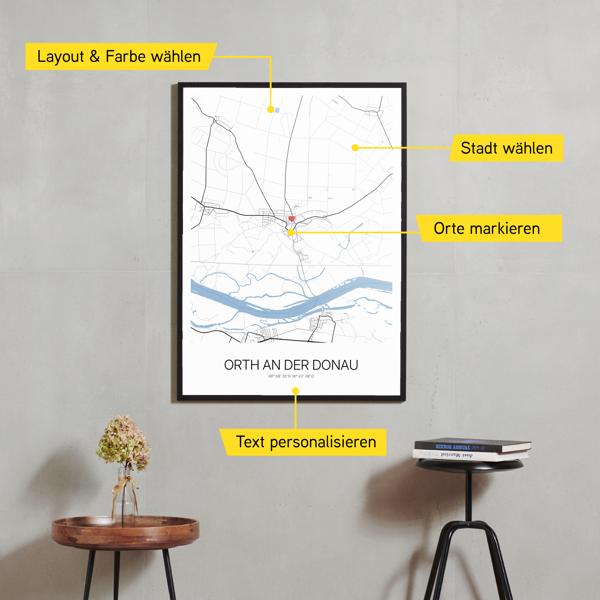 Stadtkarte von Orth an der Donau erstellt auf Cartida