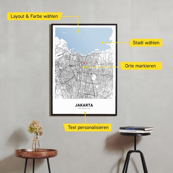 Stadtkarte von Jakarta erstellt auf Cartida