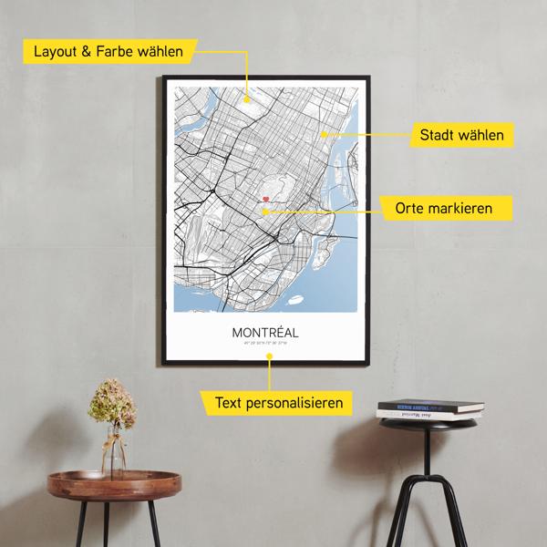 Stadtkarte von Montréal erstellt auf Cartida