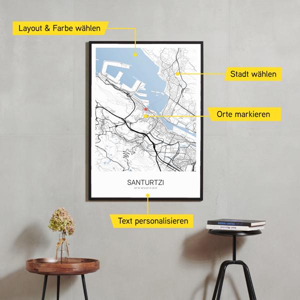 Stadtkarte von Santurtzi erstellt auf Cartida