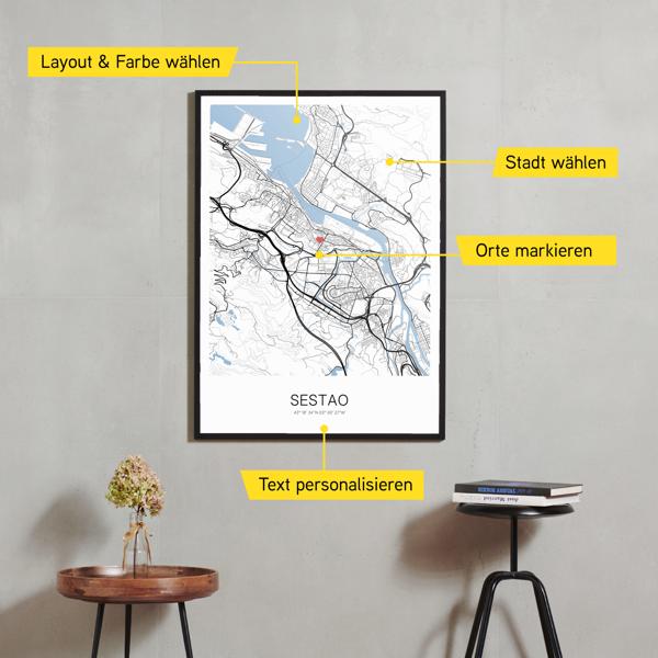 Stadtkarte von Sestao erstellt auf Cartida