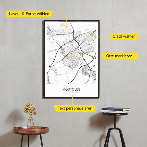 Stadtkarte von Móstoles erstellt auf Cartida